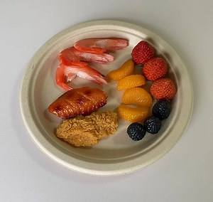 [Hot Item] Eco Friendly Disposable Sugar Cane Bagasse 6.75" Plate for Party