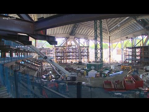 See the progress inside Climate Pledge Arena, future home of Seattle Kraken