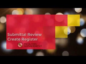 4) Submittal Review: Create Register