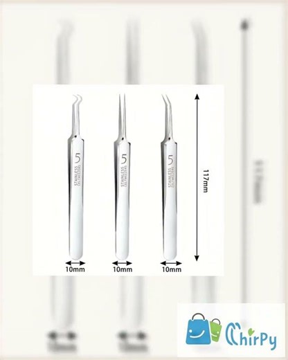 Easy-To-Use Stainless Steel Acne Extractor Set - Hypoallergenic Beauty Tweezers For Clear Skin, P...
