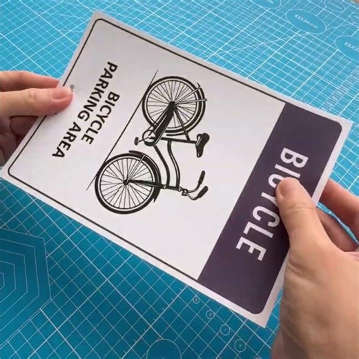 Bicycle Parking Area Tempat Letak Basikal Sign Malaysia Premium Sticker