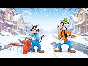 Goofy vs Snowstorm Disaster! The CRAZIEST Winter Clean-Up Ever! 🚜☃️ | Funny Goofy & Mickey Animation
