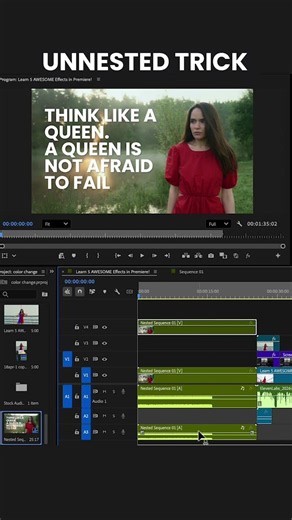 Unnested Sequence in Premiere Pro