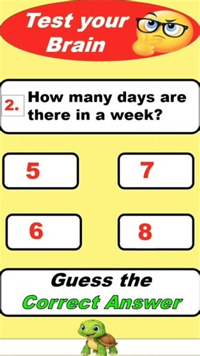 “Easy Maths MCQ Questions for Kids | Daily Brain Test | #shorts”