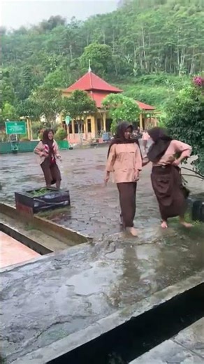 Student Slips on Wet Tiles and Falls While Running