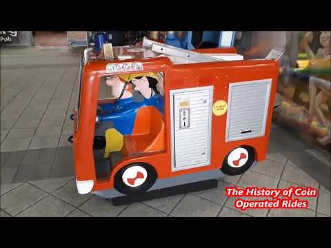 1990s Coin Operated Fire Engine Kiddie Ride - Fireman Sam