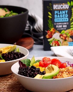 1K views · 22 reactions | This high protein, vegan chicken taco salad...