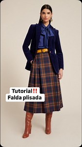 MARYLÓ | CLASES DE COSTURA on Instagram: "Tutorial falda plisada  ideal para las que están comenzando 朗 Necesitas 2 mts de tela y el patrón lo marcaremos en la misma tela  Estoy usando un casimir de @hitegatextil #costura #coser #patrones #tendencia #yohagomiropa #tutorial"