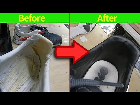 How to repair the heel lining of a soccer shoe - Nike CTR360 Libretto II TF