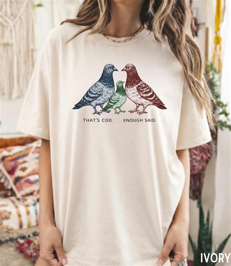 Vintage Pigeon Graphic Tee for Men Women Thats Coo Punny Shirt Bird Shirt Cottagecore Top - Etsy