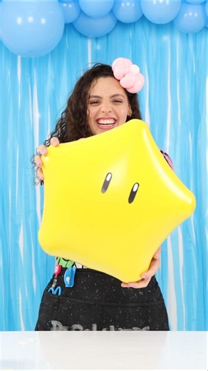 ⭐ How to make a Mario Bros star with balloons ⭐️