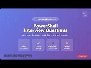 PowerShell Interview Questions - Windows Automation & System Administration Guide