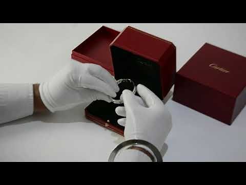 How To Put On a Cartier Pave Diamond & Ceramic Love Bracelet in White Gold | Unboxing