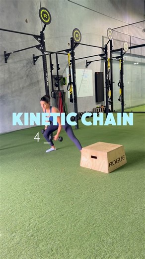 Merissa Carpenito | Rotational Sport Performance Coach on Instagram: "Kinetic Chain Training ⚡️ Athletic movement is never isolated. Power is created from the ground up, transferred through the hips and core, and expressed through the upper body. That’s the kinetic chain in action. Exercises like single-arm dumbbell snatch + lateral lunge to step-up and single-leg RDL to step-up challenge the body to: • Produce force • Transfer force across joints • Control rotation and deceleration • Stay stabl