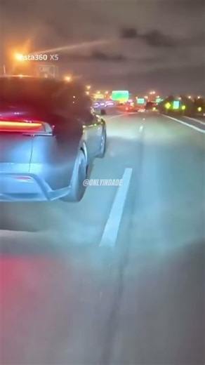Tesla crashes into motorcycle 😳 | #ONLYinDADE