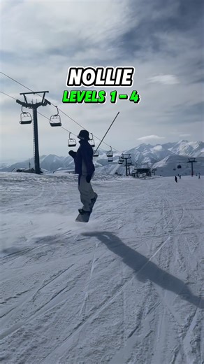 Yotam | Snowboard Coach • Ground Tricks & Butter on Instagram: "3 different levels of Nollie - this technique requires agility and perfect timing, don’t rush to the 720 start from 360 🥷🏼 ⚙️Gear : 🧥 Jacket : @specialguest.co.kr 👖 Pants : @specialguest.co.kr 🧤 Gloves : @ @specialguest.co.kr 🥾 Boots : nidcker index - 42 🛹 Snowboard : @buttermasterr_snow Chapter 1 : Dragon journey 153 Stance : 54cm Angles : + 6 - 6 🪢 Bindings : Union falcor 🪞Off Season Surface : Butter -IT training mat Heig