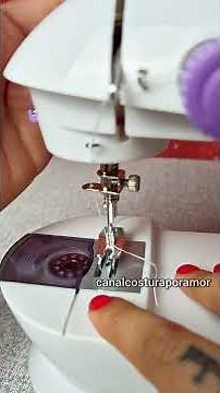 como passar a linha na mini máquina de costura