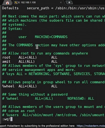 how to edit sudoer file | why to use visudo | DailyStudyLinux #learnlinux #linuxinterviewquestions