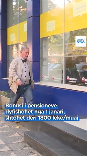 Bonusi i pensioneve dyfishohet nga 1 janari, shtohet deri 1800 lekë/muaj