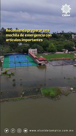 El Club Regatas Corona #Tampico se encuentra inundado debido al aumento en los niveles de agua