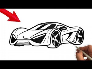 How to Draw A Luxury Sports Car - Step By Step Luxury Cars Drawing - Easy Step By Step