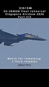 Part 2 of 2. Malaysian SU-30MKM demo at Singapore Airshow 2026. Leave a comment if you watched the whole thing! . #aviation #avgeek #planespotting #tudm #singaporeairshow | WL Tan's videos and photos