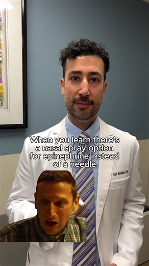 Meet the Neffy! It's the first needle-free epinephrine option for treating severe allergic reactions. For patients who hesitate to use an EpiPen because of needle anxiety, Neffy offers a safe, fast-acting nasal spray alternative that delivers the epinephrine your body needs during anaphylaxis. It doesn’t replace the importance of having emergency medication on hand. It just makes it easier for more people to use it quickly and confidently when it matters most. You can talk with your allergist to