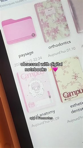 i love my digital notebooks !! 🩷 covers from pinterest, app : freenotes ✨ #ipad #digitalnotes #FreeNotes #studytok