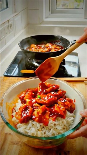 Sticky Korean Fried Chicken Bowl 🍗🔥