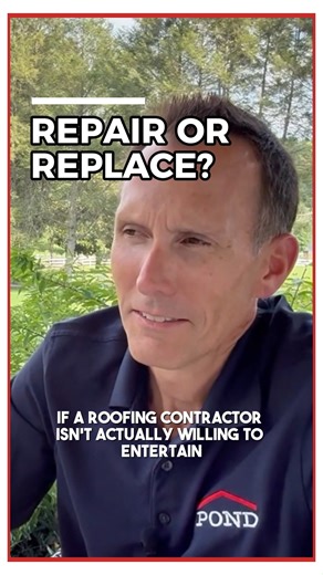 Not every roofing issue needs a full replacement. Pat from Pond Roofing explains: “Half of the appointments we run can be repaired, and half need to be replaced.” Be wary of companies that won’t even consider repairs. Serving Fairfax, Arlington, and Northern Virginia, Pond Roofing & Exteriors always puts the building’s needs first. 👉 Call (703) 573-8000 or visit pondroofing.com #RoofRepair #FairfaxVA #PondRoofing | Pond Roofing Company, Inc.