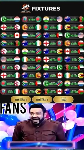 The complete schedule of the T20 World Cup 🏆🌍