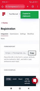 How to get your form end point via formspree #webdevelopment #formspree #imptechacademy