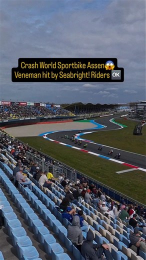 CRASH WorldSportbike Veneman and Seabright at WorldSuperbikes Assen 2026😱 Riders OK! #dutchworldsbk