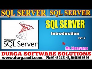 Sql Server tutorial || onlinetraining||Sql Server ||Introduction Part - 2 by Narayana