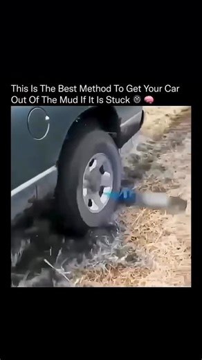 @eduardluliclips on Instagram: "Most drivers have NO idea this simple trick can save them when their car is completely stuck in mud 🚗💡 When a tire spins in mud, it loses all traction because the ground underneath becomes soft, slick, and unable to grip the rubber. That’s why drivers stay trapped, no matter how hard they accelerate. This method changes everything. By fastening a sturdy plank or board to the wheel, you instantly create an extended surface that bites into the ground. As the tire 