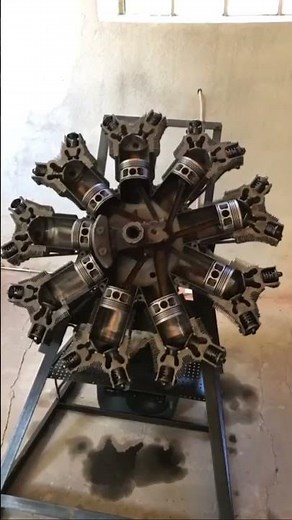 Radial Aircraft Engine 9 piston working Video/#Radial Engine