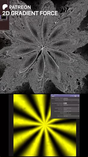 zoon_works on Instagram: "2D Gradient Force 텍스쳐의 검정(Pixel Value 0)에서 픽셀값이 변하는 방향으로 파티클의 힘을 만들어주는 프로젝트를 만들어 보았습니다. TOP의 ramp, noise, blur 노드 등을 활용하여 나만의 2D 파티클 비주얼을 만들어보세요! 제 Patreon 페이지에서 프로젝트 파일을 다운로드 하시고 자세한 사용법을 확인해보세요! 프로필 링크에서 들어가실 수 있습니다! I created a project that generates particle forces based on the direction in which pixel values change from black (pixel value 0) in a texture. By using TOP nodes such as Ramp, Noise and Blur, you can create your own custom 2D particle forces! You can dow