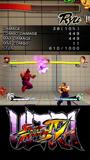 Akuma 449 Combo (Ultra Street Fighter 4) #streetfighter #streetfighter4 #ultrastreetfighter4 #fightinggamescommunity #akuma