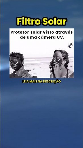 É assim que o protetor solar se parece através de uma câmera UV! 🧴☀️