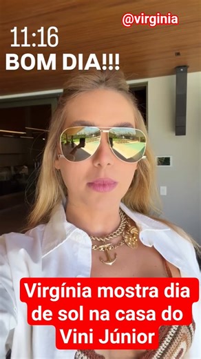 Virginia shows off a sunny day at Vini Júnior's house #shorts #virginiafonseca
