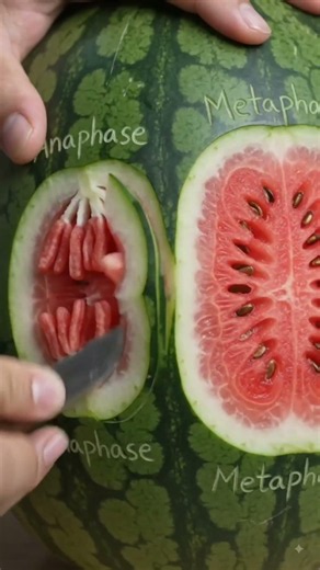 Anatomical Watermelon Carvings: Creative Biology Science Projects for Students #CellBiology #Edu