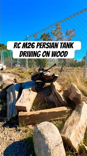 Rc m26 Persian tank driving over wood # Kai builds # wood
