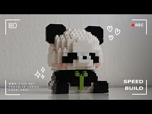 Nanoblocks Speed Build 1.5 Panda A635 | Cute Pet Paradise Building Blocks | Mini Bricks
