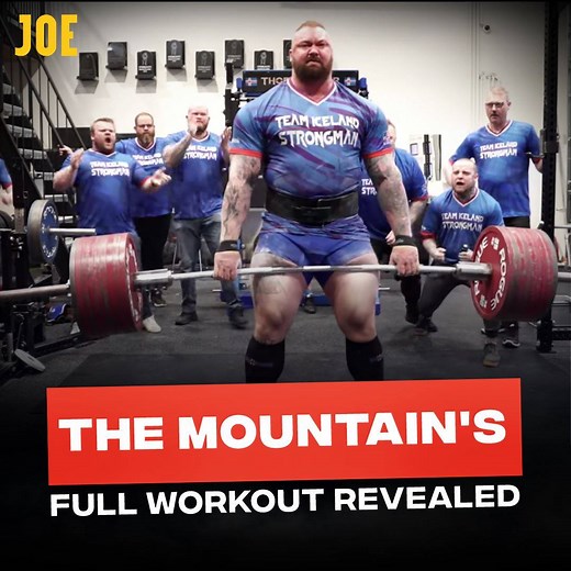 158K views · 84 reactions | "I said 200 kilograms isn't good enough - you need to be squatting more like 400 kilograms." This is Hafþór Júlíus Björnsson - The Mountain's brutal workout regime in full. | JOE.co.uk | Facebook