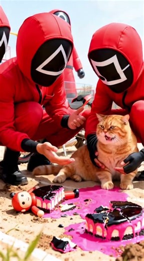 Squid game #cat #funny #squidgame #cutecat #cute #animals #kitten #kitty