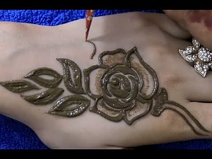 Art of Applying Perfect Rose Mehandi Pattern on Hand | How To Draw Mehendi Designs On Hands