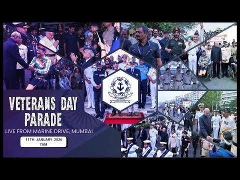 🇮🇳 5th Veterans Day Parade 2026 | Honoring Our Heroes | Marine Drive, Mumbai | 11th January 2026