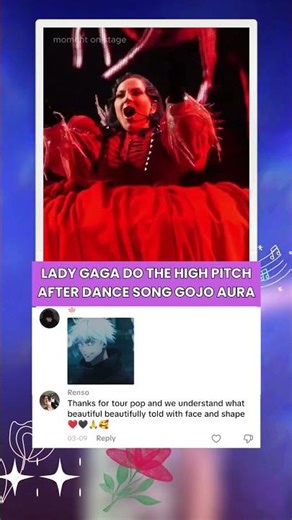 Lady Gaga do the high pitch after dance song GOJO AURA #concerts