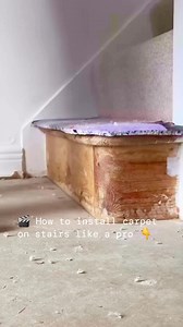 25K views · 44 reactions |  How to install carpet on stairs like a pro  Clean cut, tight fit, and no bubbles — that’s how real craftsmanship looks. Respect to those who make it look easy. #CentralMasters #CarpetInstallation #Construction #Craftsmanship #FYP | Central Masters | Facebook