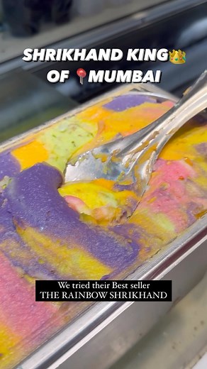 • SHRIKHAND KING 👑 of 📍Mumbai • as they serve more than 35 varieties of Shrikhand and we tried their Best seller - THE RAINBOW SHRIKHAND ♥️♥️ Where📍: Uncha Otlawala, Opp. DMart, Mahavir Nagar, Kandivali (West), Mumbai. 🎥: @spoonsofmumbai #shrikhand #yoghurt #dessert #dessertlover #reels #reelkarofeelkaro #mumbaistreetfood #mumbaifood #spoonsofmumbai #kandivali #kandivaliwest | Spoons of Mumbai